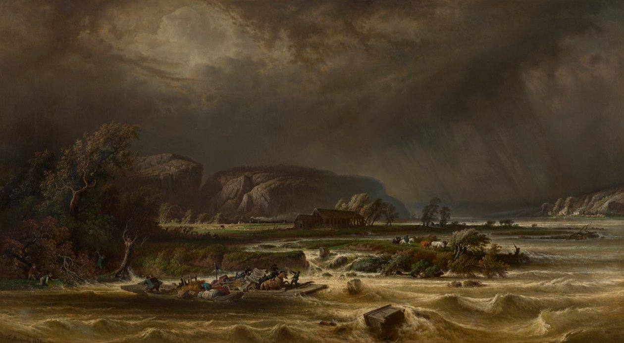 Poilvache'deki Meuse by Ferdinand Joseph Bernard Marinus