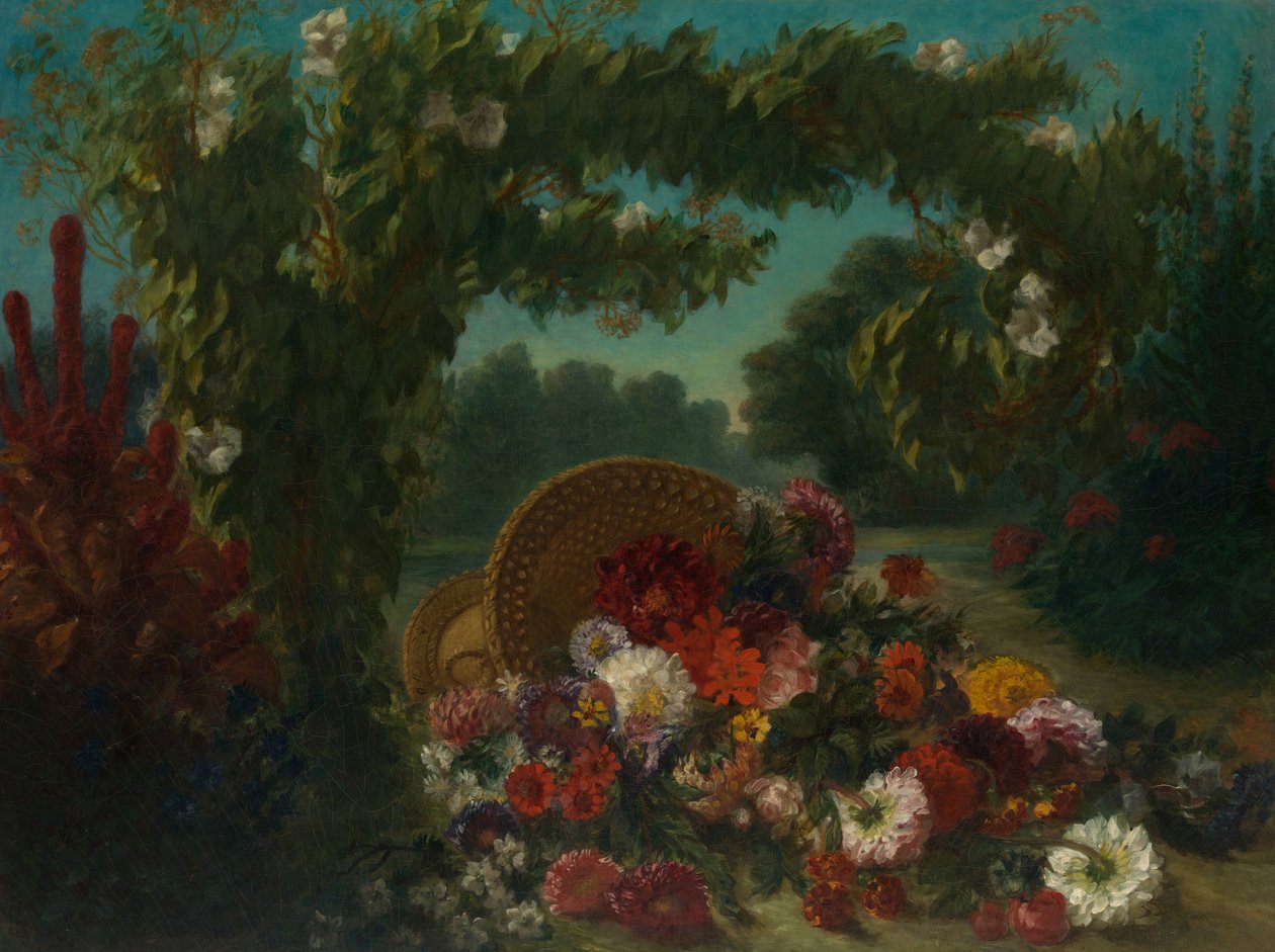 Çiçek Sepeti, 1848-49 by Ferdinand Victor Eugene Delacroix
