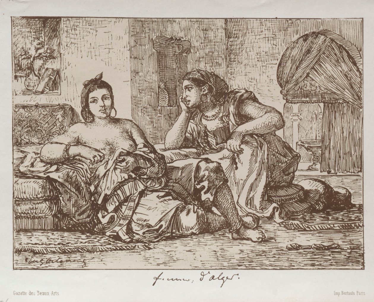 Cezayirli Kadınlar, 1833. by Ferdinand Victor Eugene Delacroix