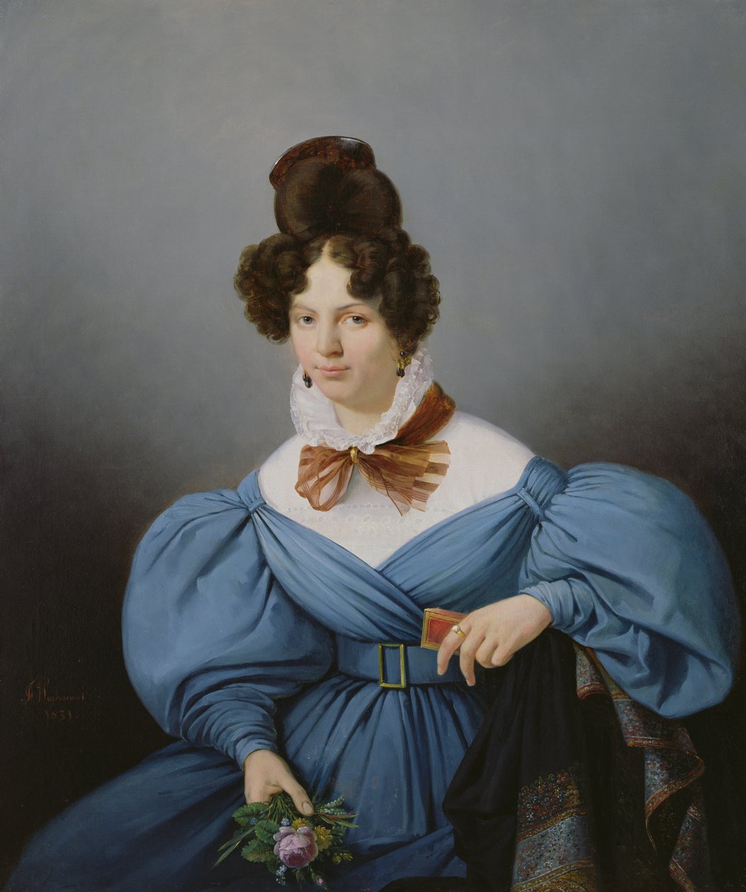 Bir Hanımefendinin Portresi, 1830 dolayları by Ferdinand Wachsmuth