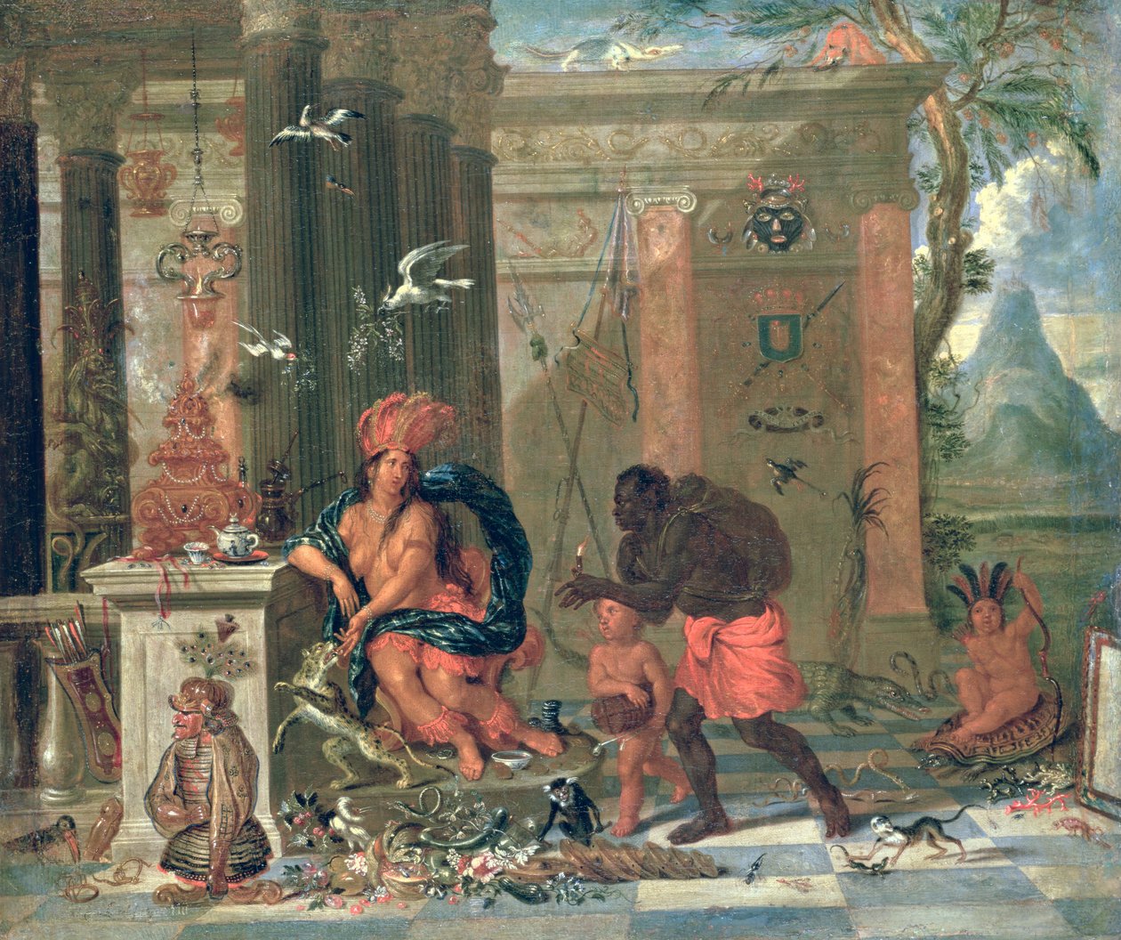 Amerika Alegorisi, 1691 by Ferdinand van Kessel
