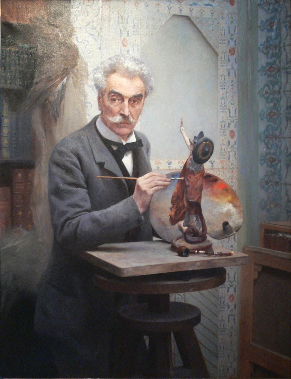 Heykeltıraş çalışıyor. Gerome atölyesinde by Fernand Cormon