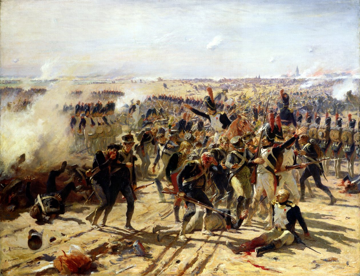 The Battle of Essling, May 1809  by Fernand Cormon