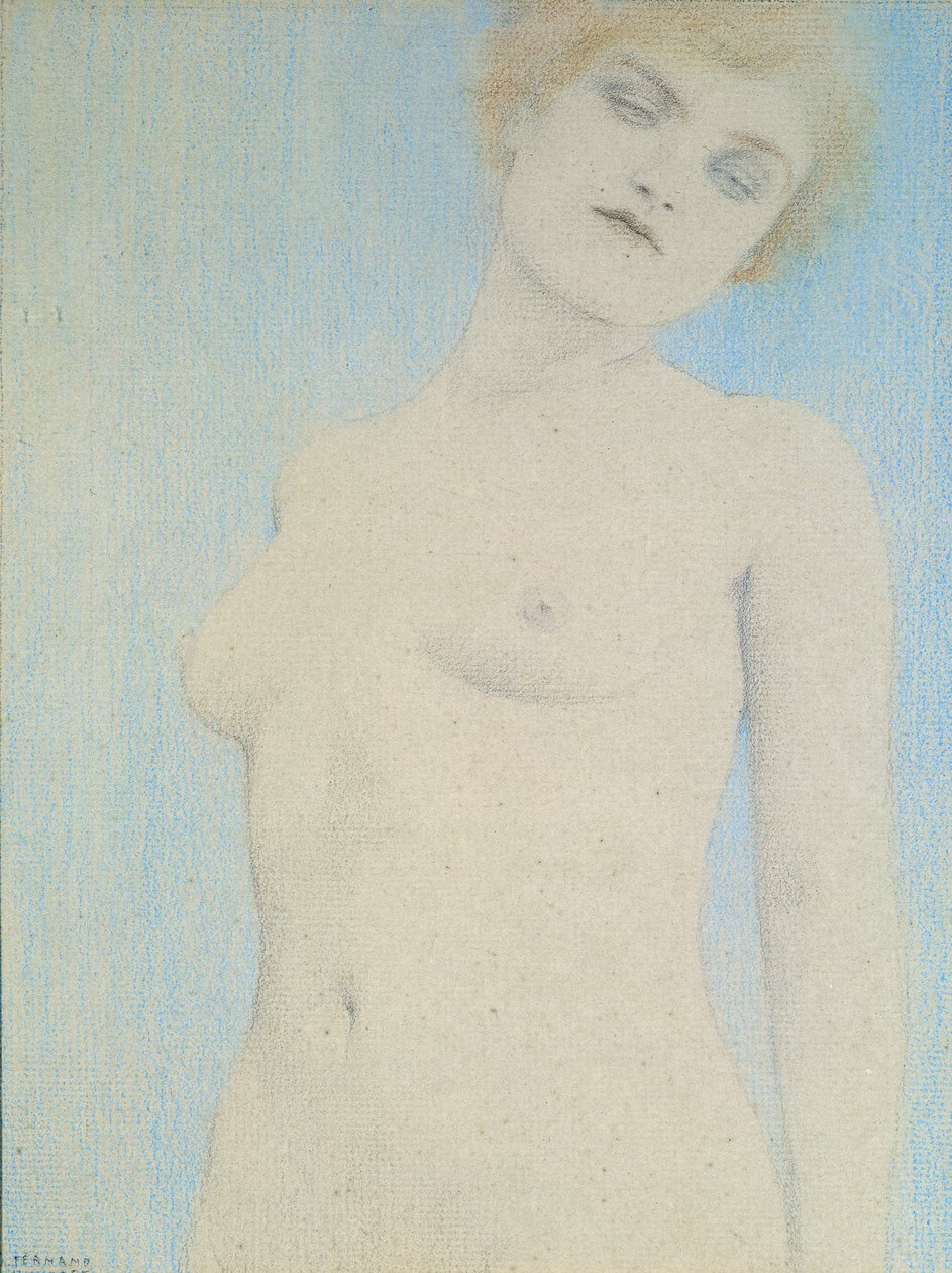 kadın çıplak by Fernand Khnopff