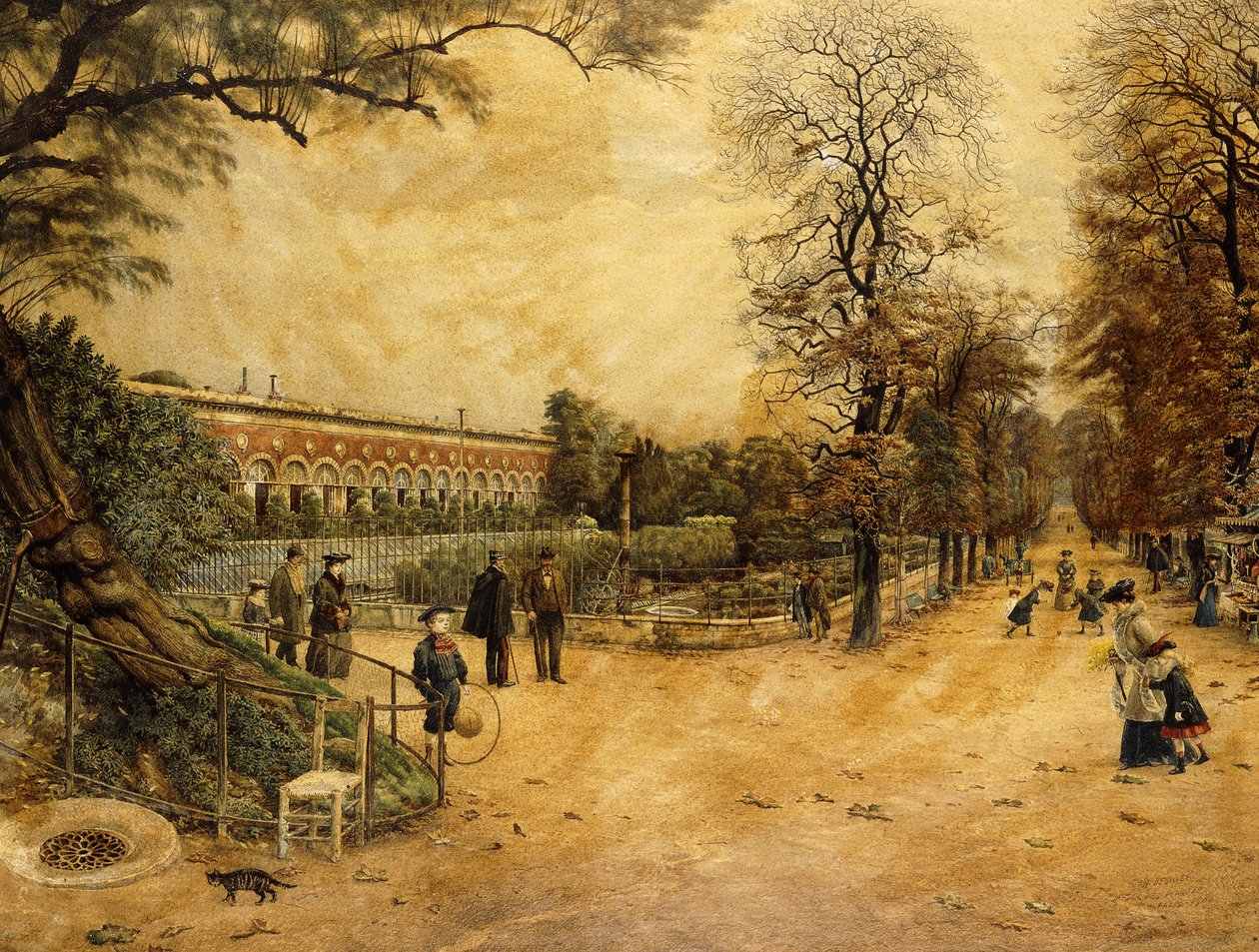 Lüksemburg Bahçeleri, Paris, 1904 by Fernand Auguste Besnier