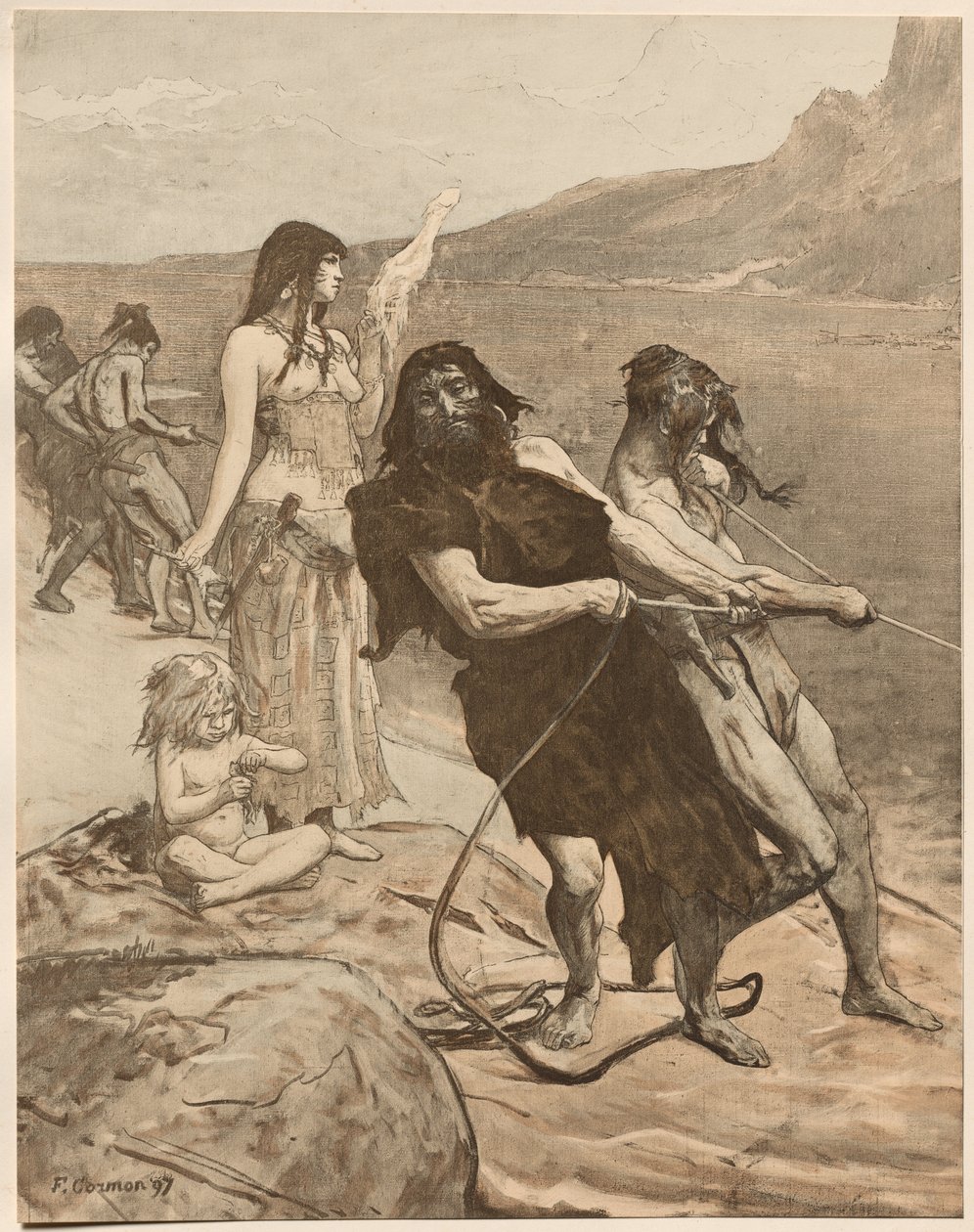 Göl Kenarı Şehri by Fernand Cormon