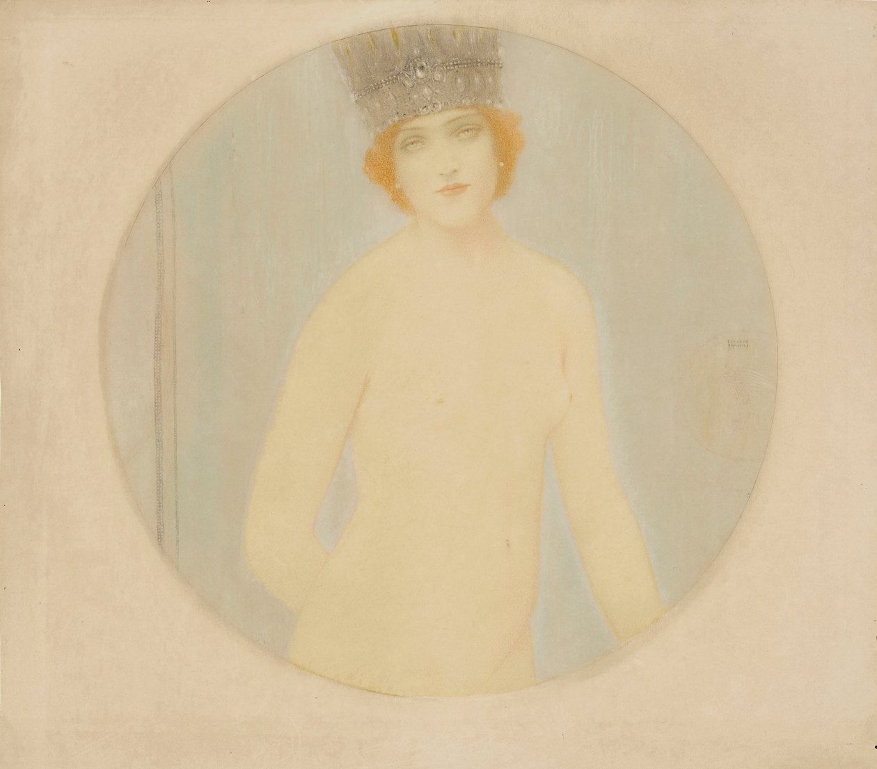Çıplak Kraliçe, c. 1910. by Fernand Khnopff