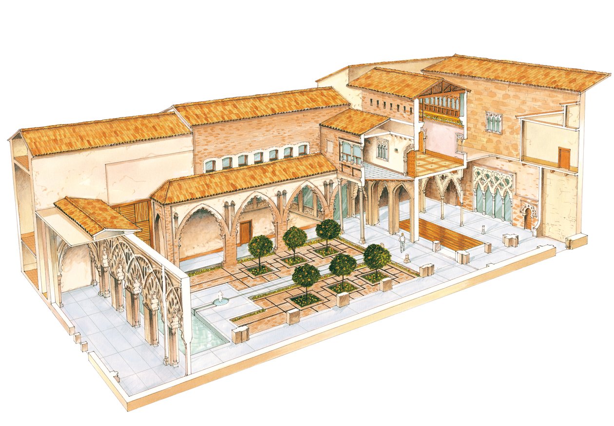 Cezayir. Zaragoza, İspanya. İslam sarayı. Santa Isabel avlusu. by Fernando Aznar Cenamor