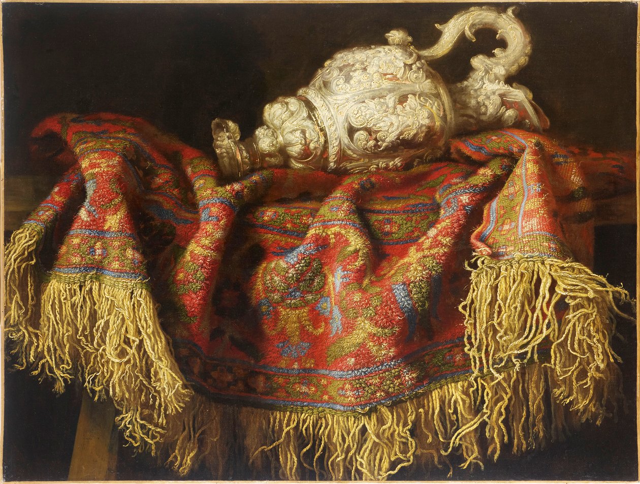 Halı ile Natürmort, c. 1640. by Fieravino