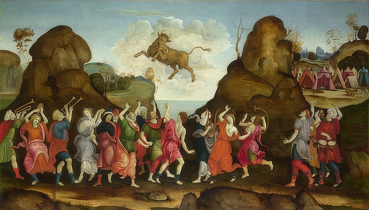 Boğa hayranlığı. 1500 civarında by Filippino Lippi