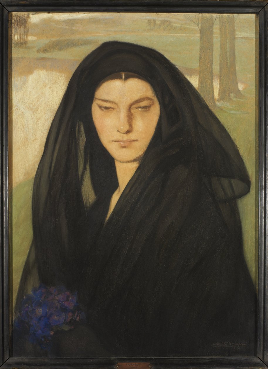 Enigma, 1915 kağıt üzerinde renkli tebeşir by Firmin Baes