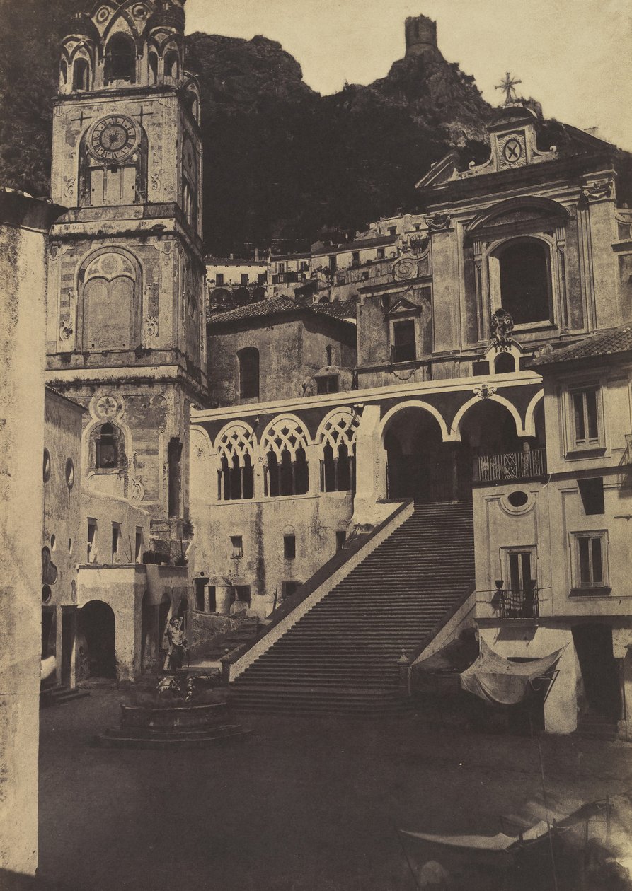 Amalfi, Katedral, 1853. by Firmin Eugène Le Dien