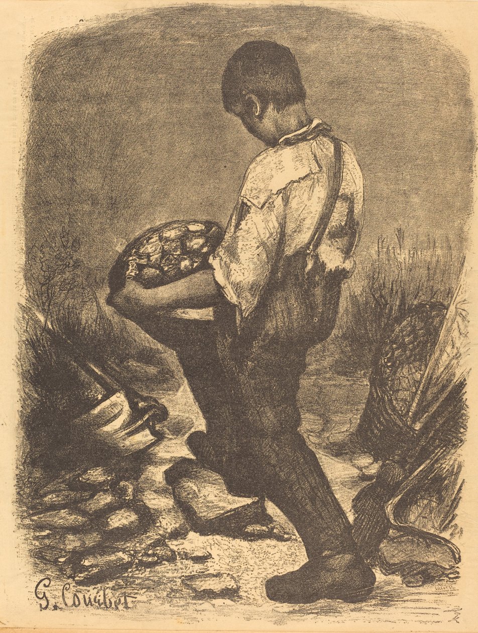 Taş Kırıcı by Firmin Gillot after Gustave Courbet