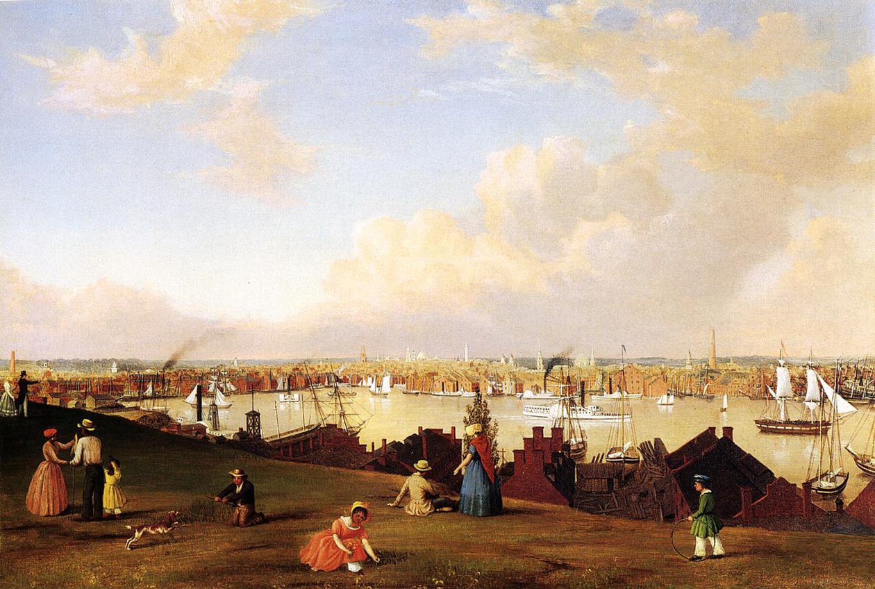 Baltimore manzarası, c.1850 by Fitz Henry Lane