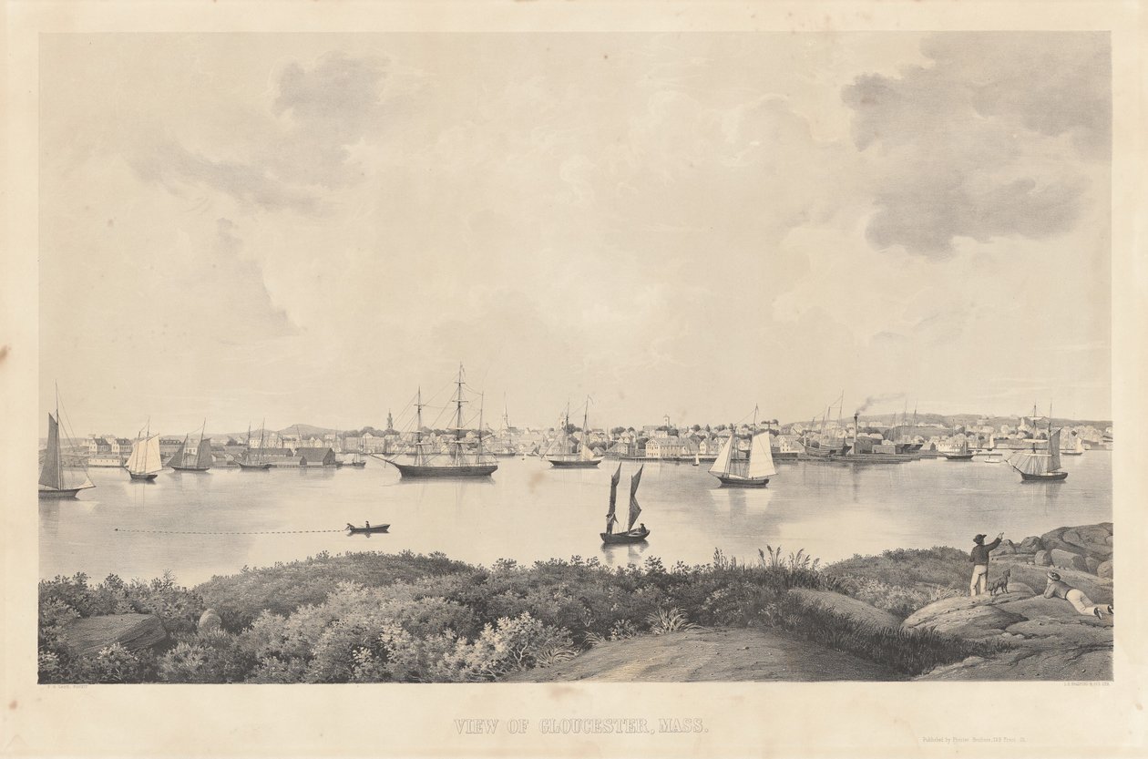 Gloucester Görünümü, Mass. by Fitz Henry Lane