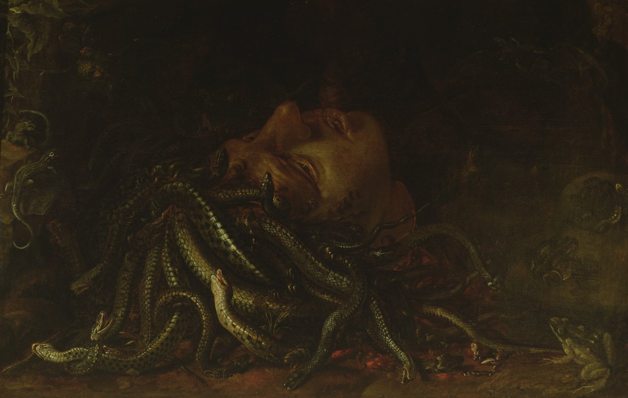 Medusa'nın başı (panelde yağ) by Flemish School
