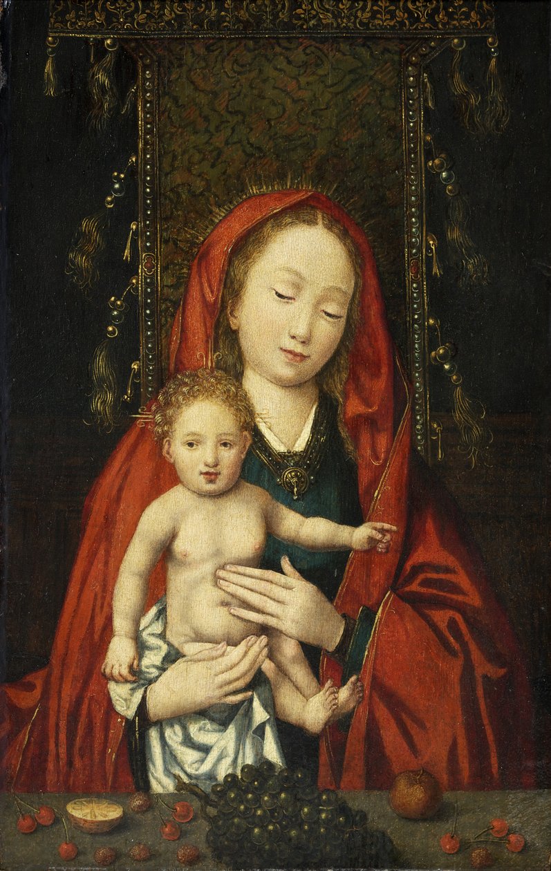 Madonna ve Çocuk, c.1500 (panelde yağlı boya) by Flemish School