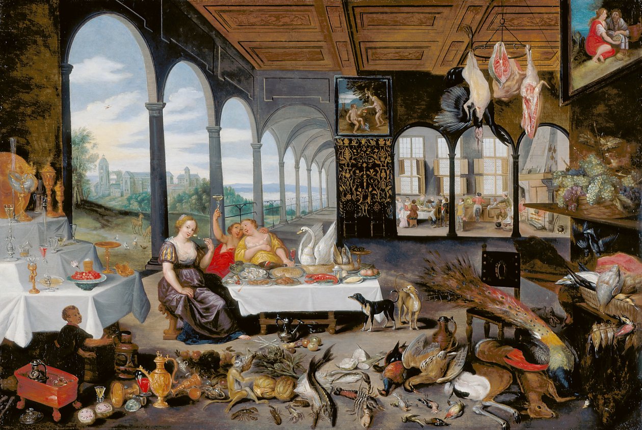 Tat Duyusu (ahşap üzerine yağlı boya) by Flemish School