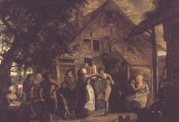 Köylüler Çiftlik Evinin Dışında Merrymaking by Flemish School