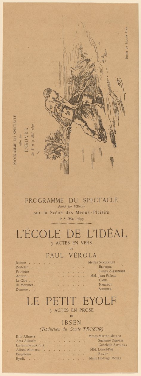 İdeal Okulu, Le Petit Eyolf, 1895. by Félicien Rops