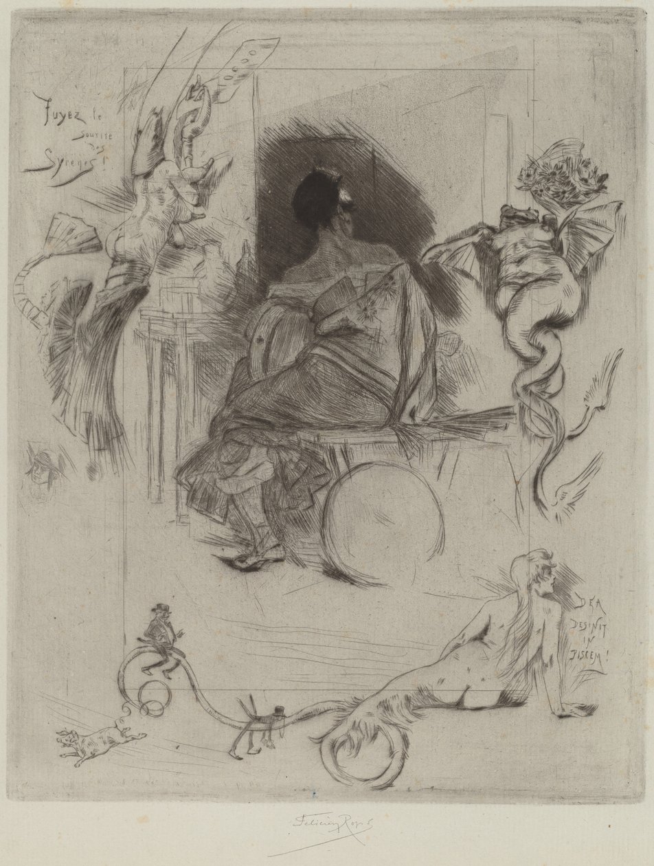 Son Maja, 1880. by Félicien Rops