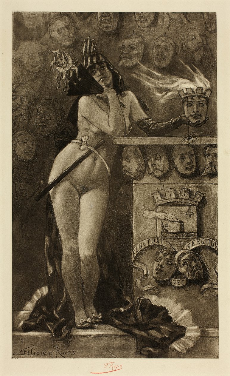 Modern Maskeler by Félicien Rops