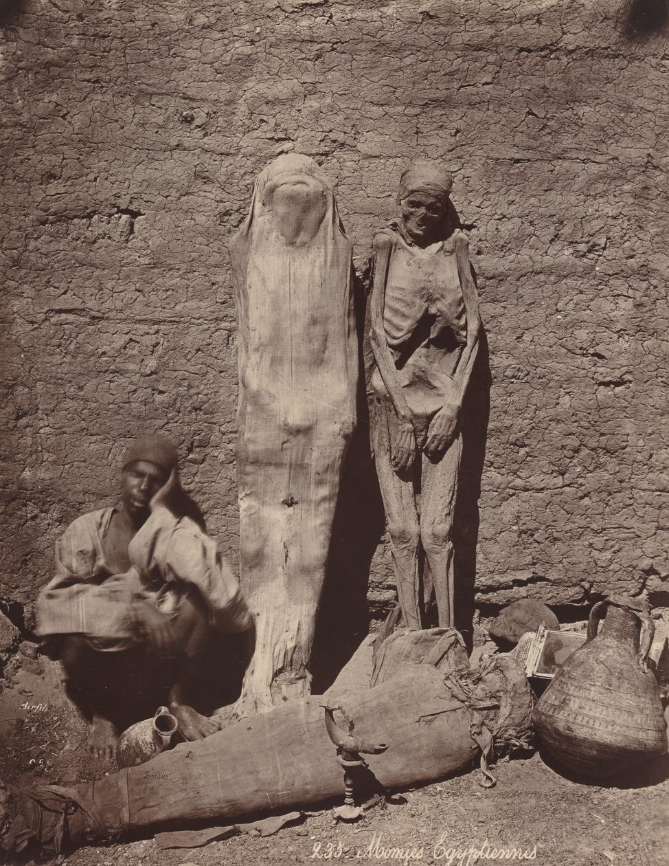 Mısır Mumyaları, c. 1870. by Félix Bonfils