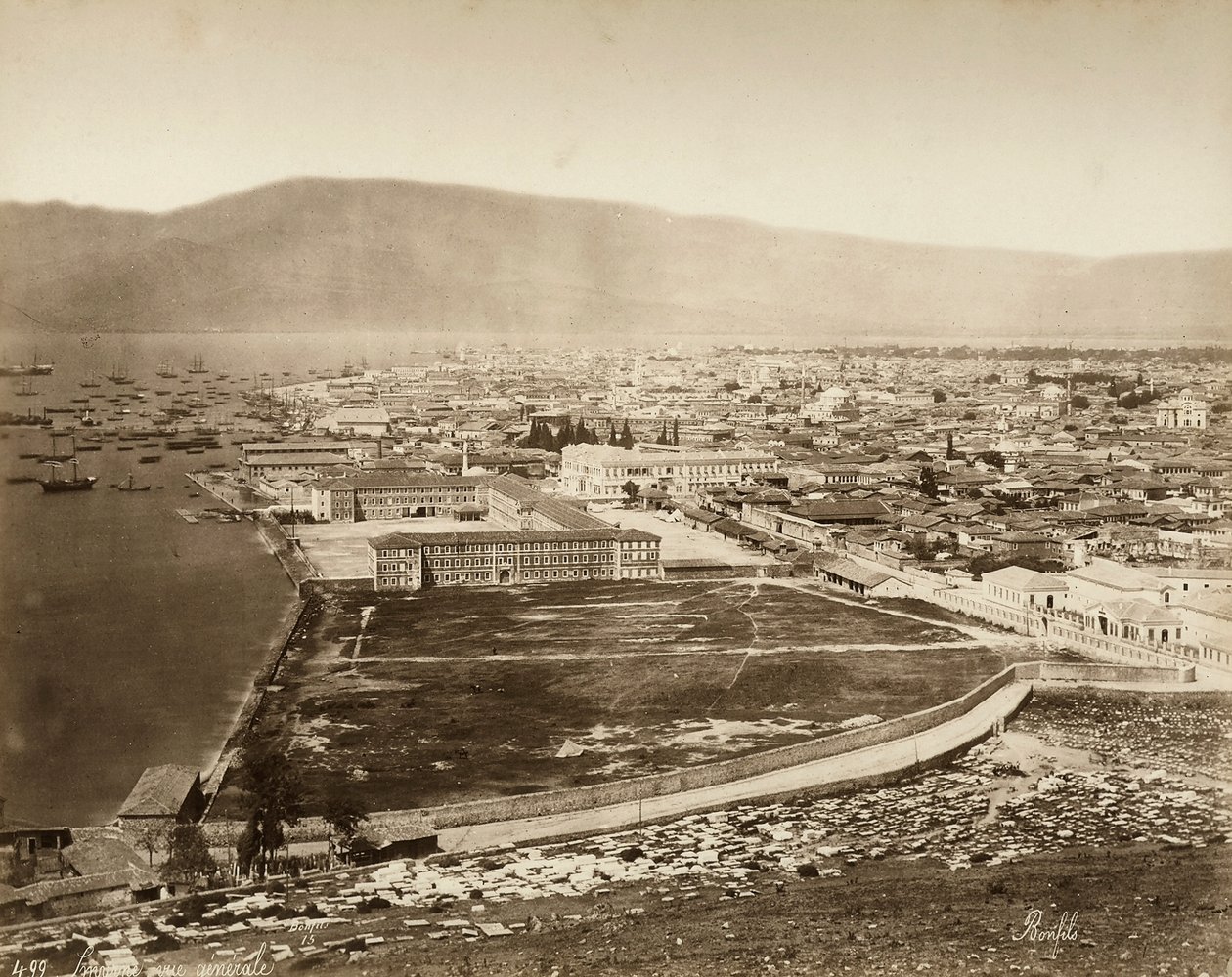 Türkiye'de Smyrne manzarası by Félix Bonfils