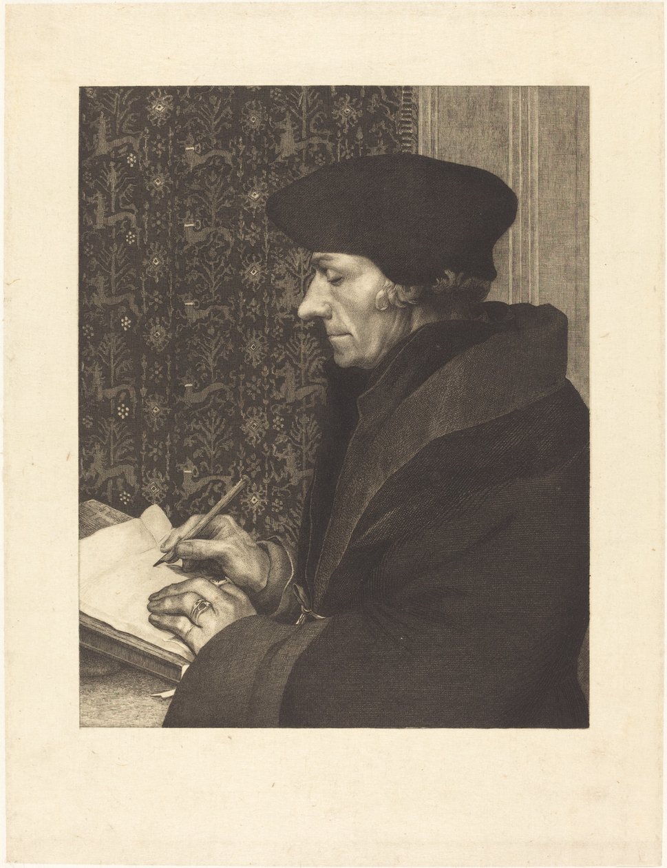 Erasmus by Félix Bracquemond after Hans Holbein the Younger