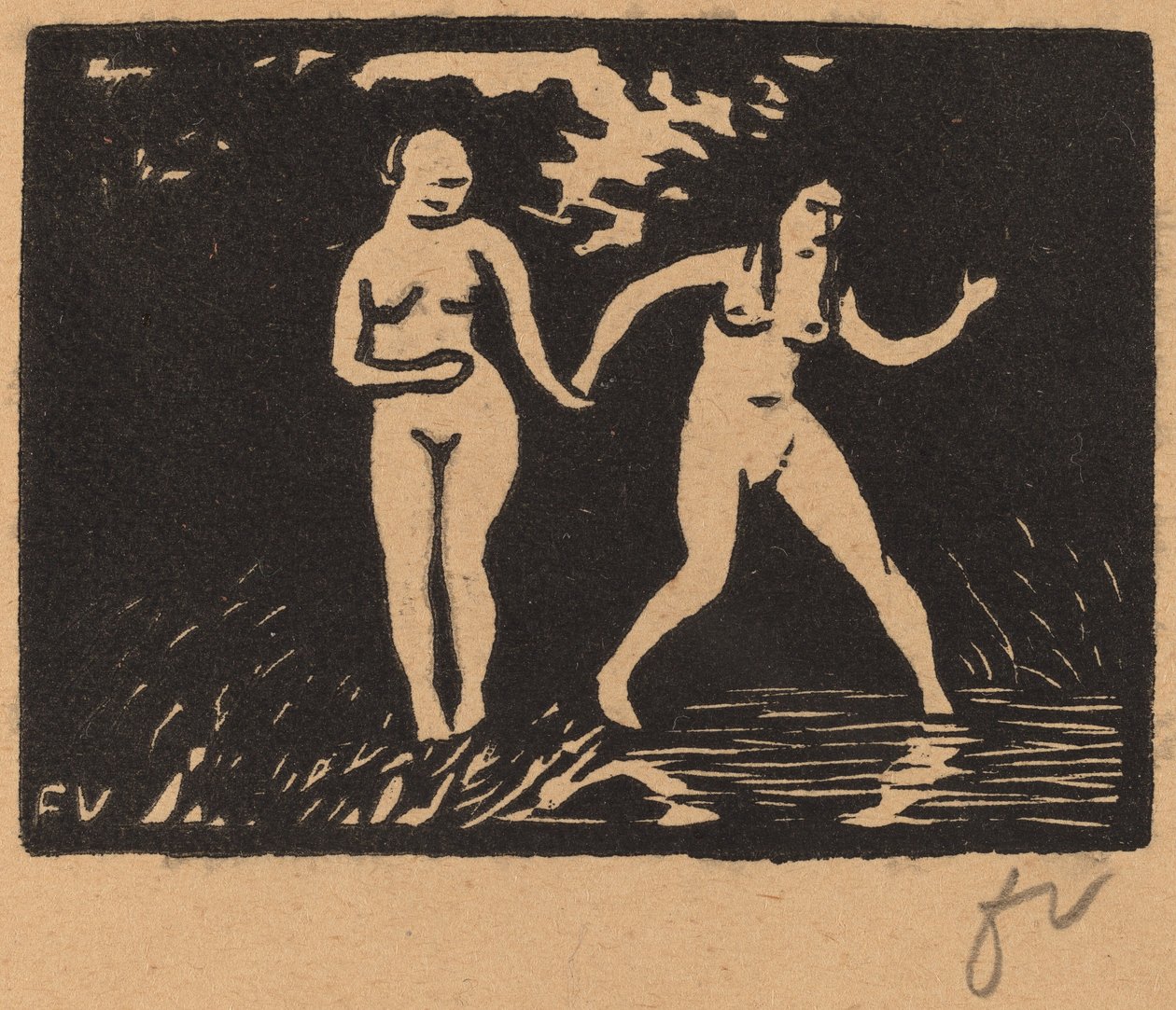Suya Girmek Suya Girmek, 1893. by Félix Vallotton