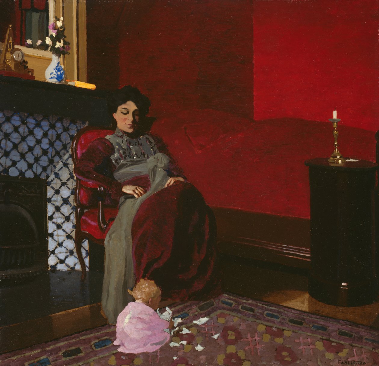 Kırmızı Oda, Etretat, 1899. by Félix Vallotton