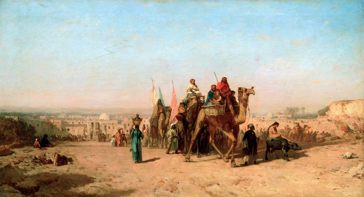 Karavan, 1860. by Félix Ziem