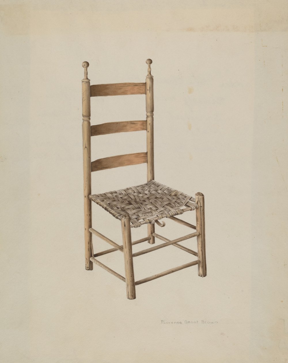 Merdiven Sırtlı Sandalye by Florence Grant Brown
