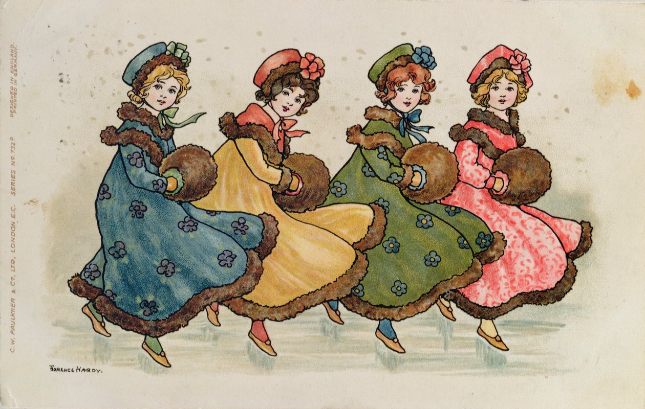 manşonlu dört genç kız by Florence Hardy