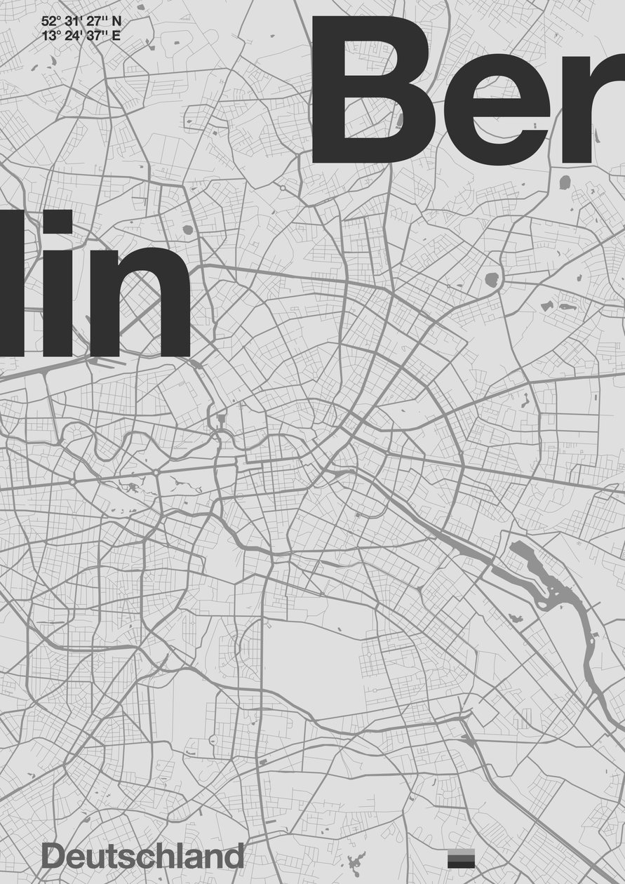 Berlin Minimal Haritası by Florent Bodart