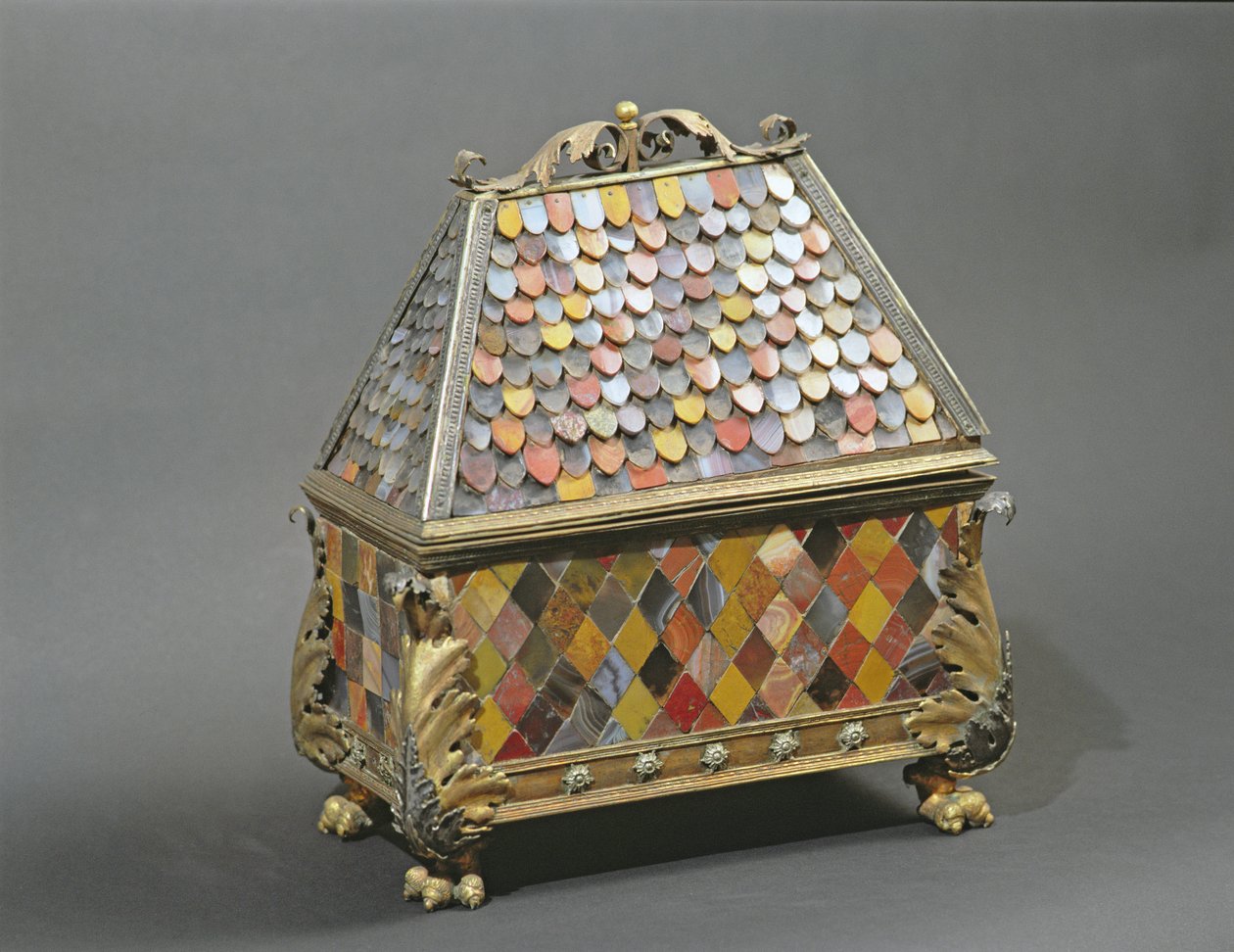 Reliquary tabut (altın, gümüş ve yarı değerli taşlar) by Florentine School