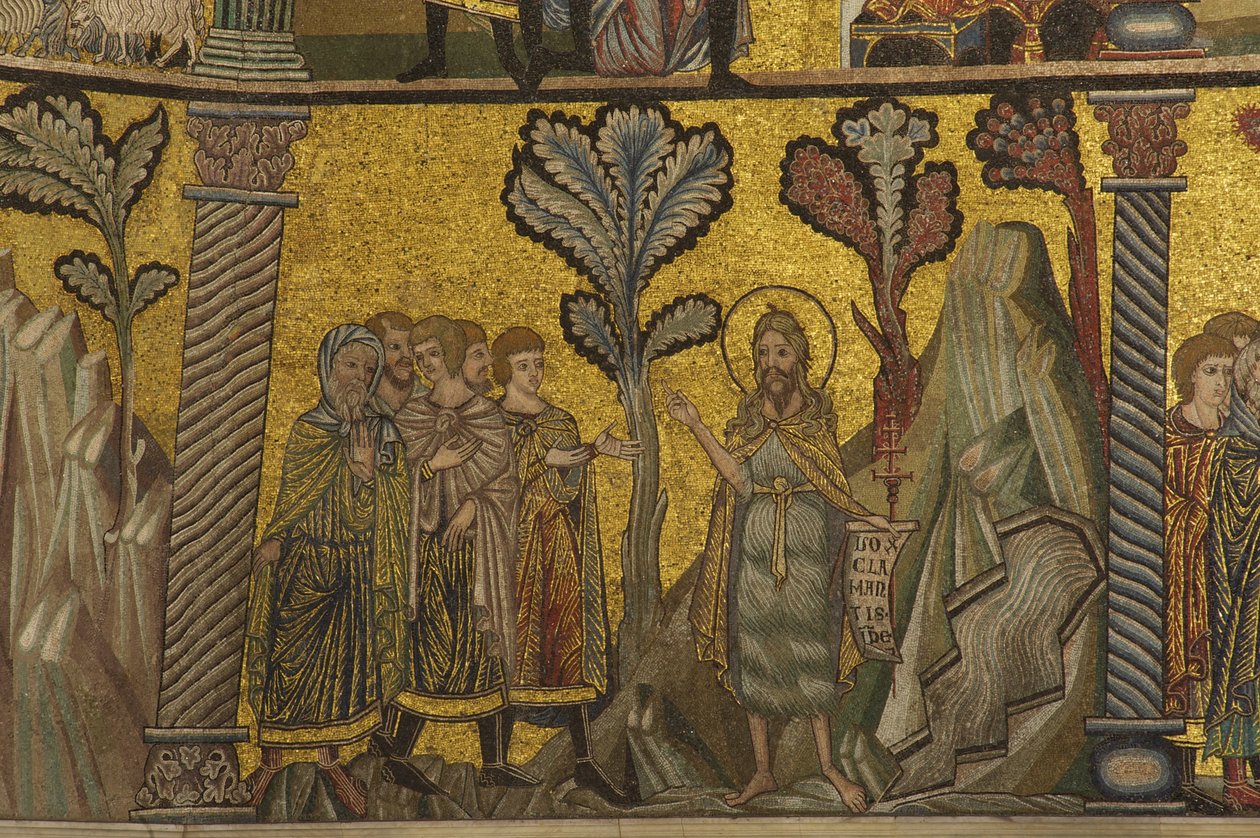 Baptistler vaazı (mozaik) by Florentine School