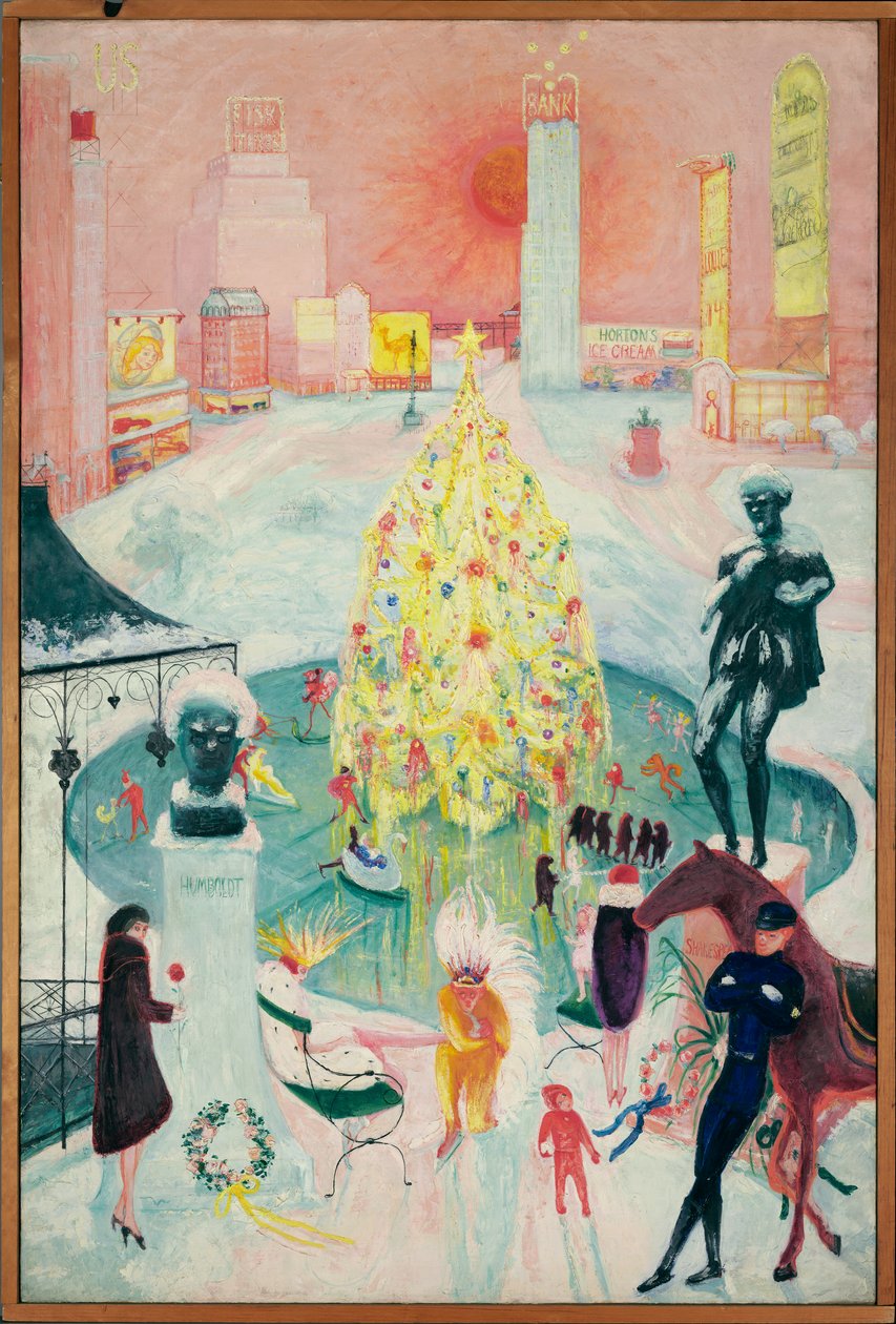 Noel, c.1930-40 (tuval üzerine yağlıboya) by Florine Stettheimer