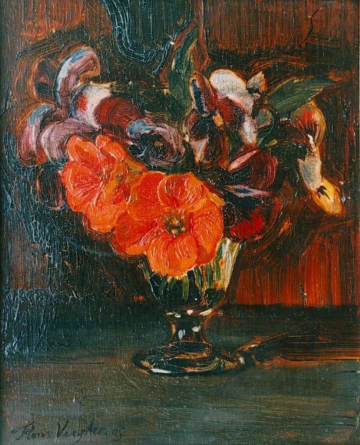 Bir bardakta çiçekler by Floris Verster