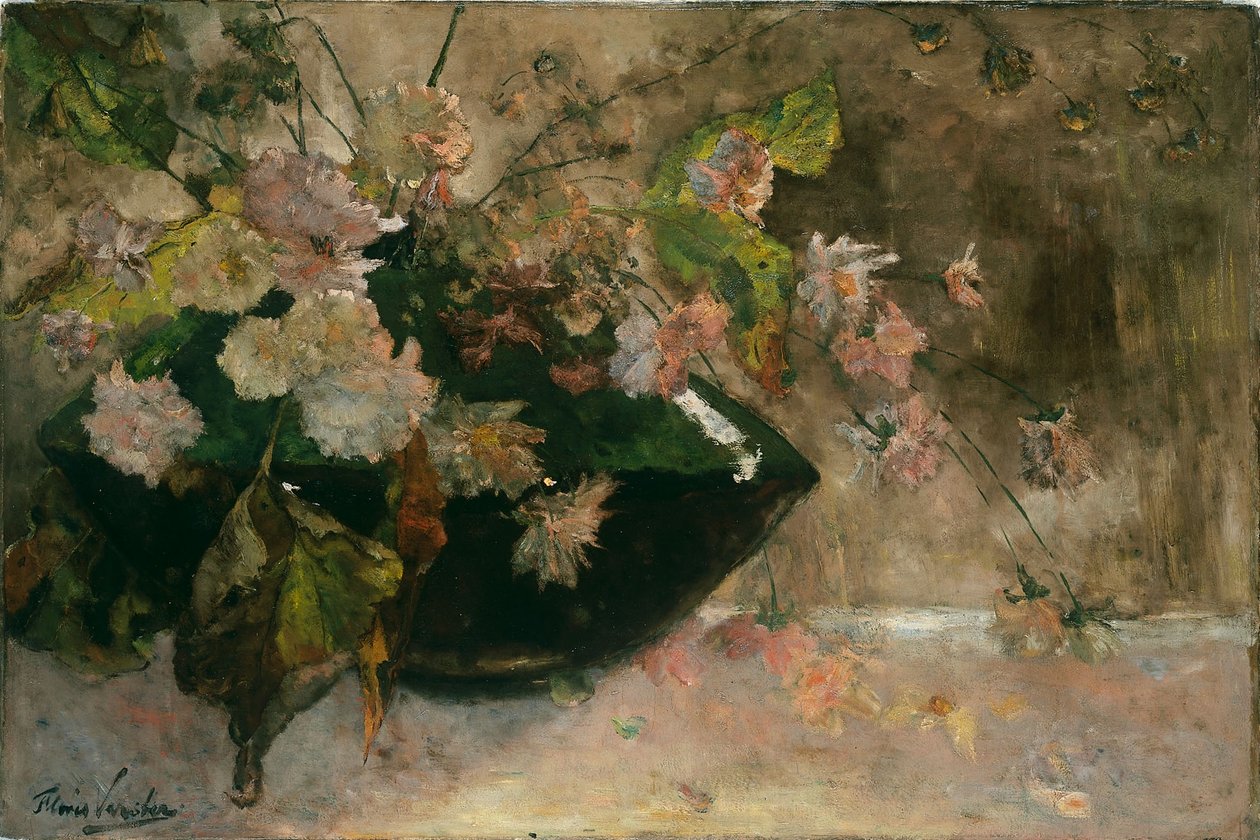 Şakayık ile natürmort. by Floris Verster