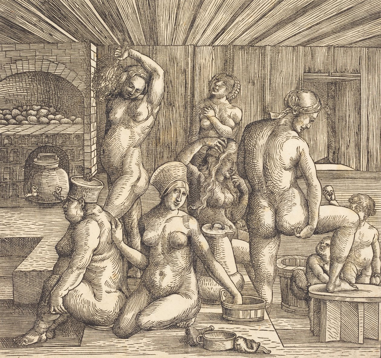 Kadınlar Hamamı, c. 15051510. by Follower of Albrecht Durer