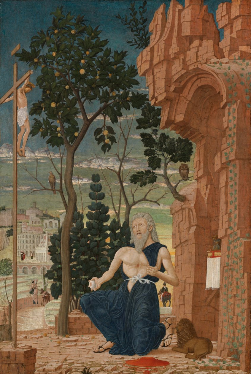 Vahşi Doğada Aziz Jerome by Follower of Andrea Mantegna