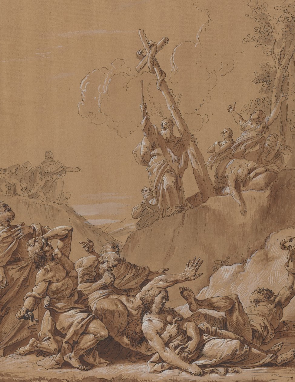 Musa ve Brazen Yılan by Follower of Francesco Fontebasso
