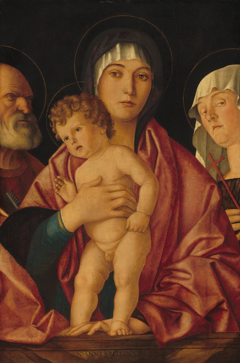 Azizler ile Madonna ve Çocuk by Follower of Giovanni Bellini