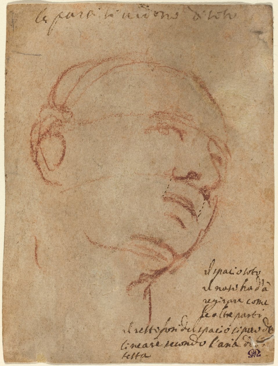 Bir Adamın Başı by Follower of Michelangelo