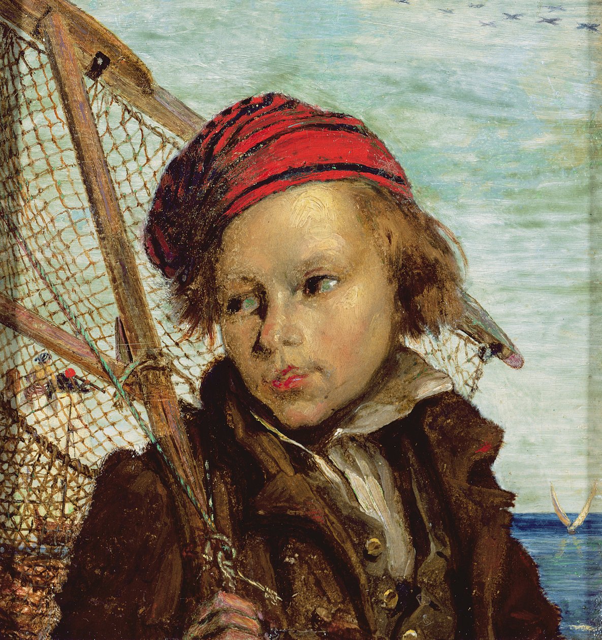İtalyan Balıkçı (kağıt üzerine yağlı boya) by Ford Madox Brown