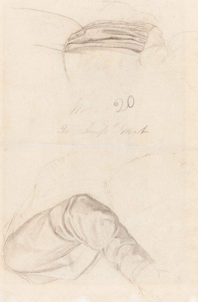 İki Perdelik Çalışması [verso] by Ford Madox Brown