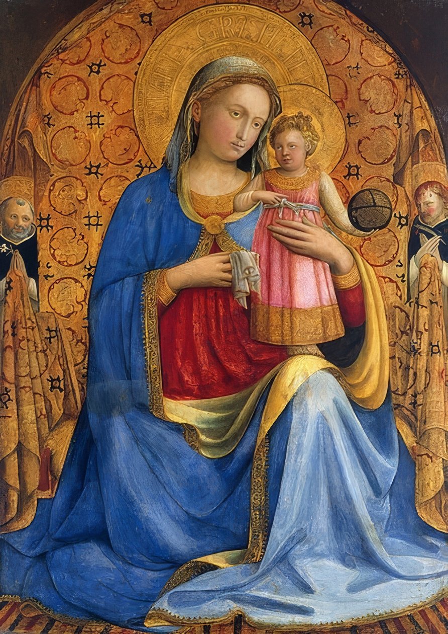 Meryem çocukla. 1433 civarında by Fra Angelico