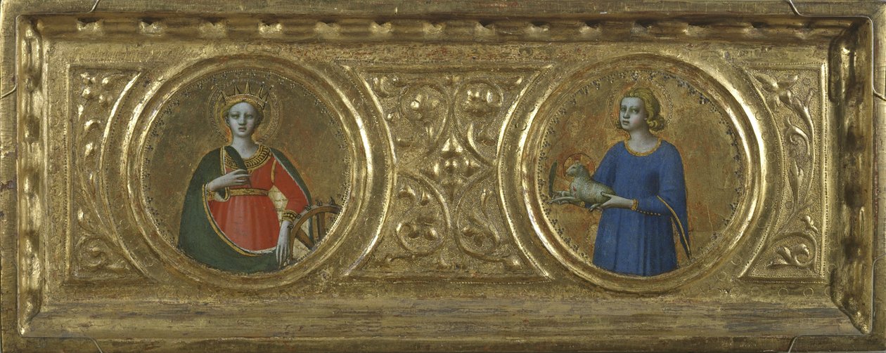 İskenderiyeli Aziz Catherine ve Aziz Agnes by Fra Angelico