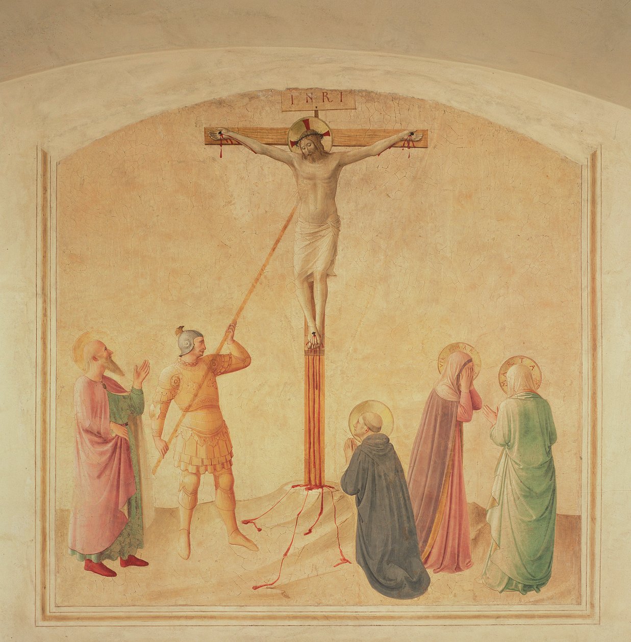 Çarmıha gerilme, mızrak tutucu, c.1438-45 by Fra Angelico